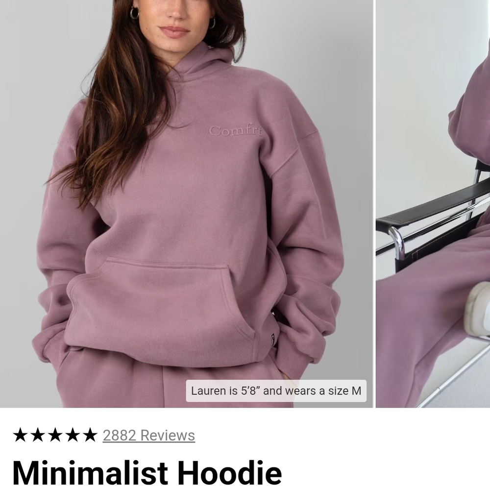 Minimalist Oversized Hoodie- ORCHID COLOR- NWT- NEVER WORE